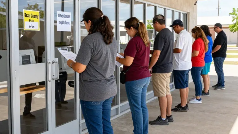 Illustration for: Texas Early Voting Trails 2018 Pace as Nov. 3 Election Nears
